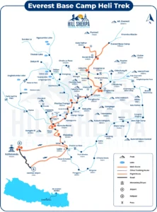 Everest Base Camp Heli Trek Route Map
