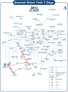Everest Short Trek 7 Days - Route Map