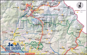 Tamang Heritage Trek route map Nepal