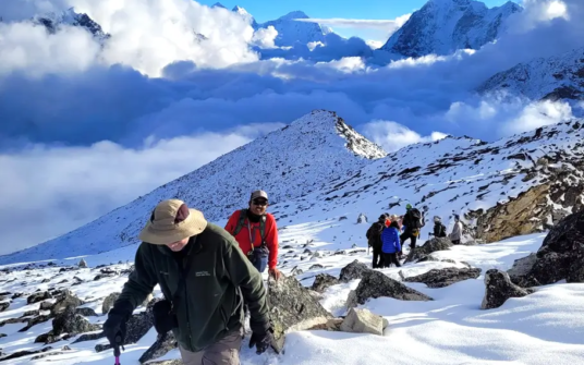 Everest sunset view from kalapathar 5,550 m.
