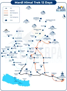 Mardi Himal Trek Route Map
