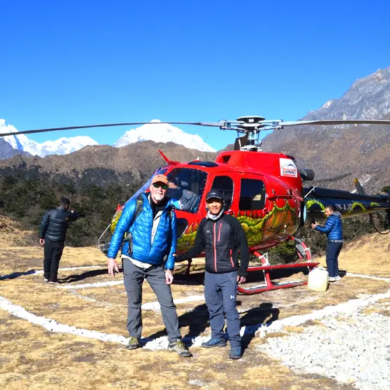 Everest Base Camp Trek 7 Days with helicopter return and Mount Everest views