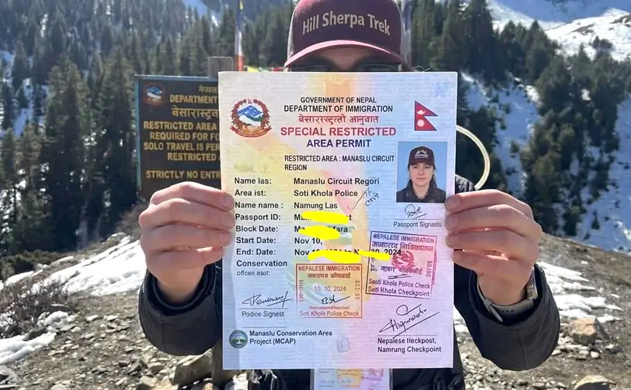 Restricted Areas solo trekking is open