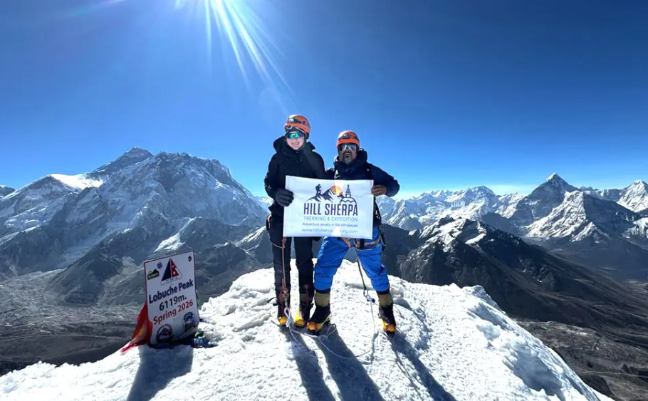 When is the best time to climb Lobuche Peak?