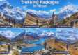 Popular trekking packages in Nepal featuring Everest Base Camp, Annapurna Circuit, Manaslu Circuit, Langtang Valley, Gokyo Lakes, and Annapurna Base Camp trekking routes in the Himalayas.